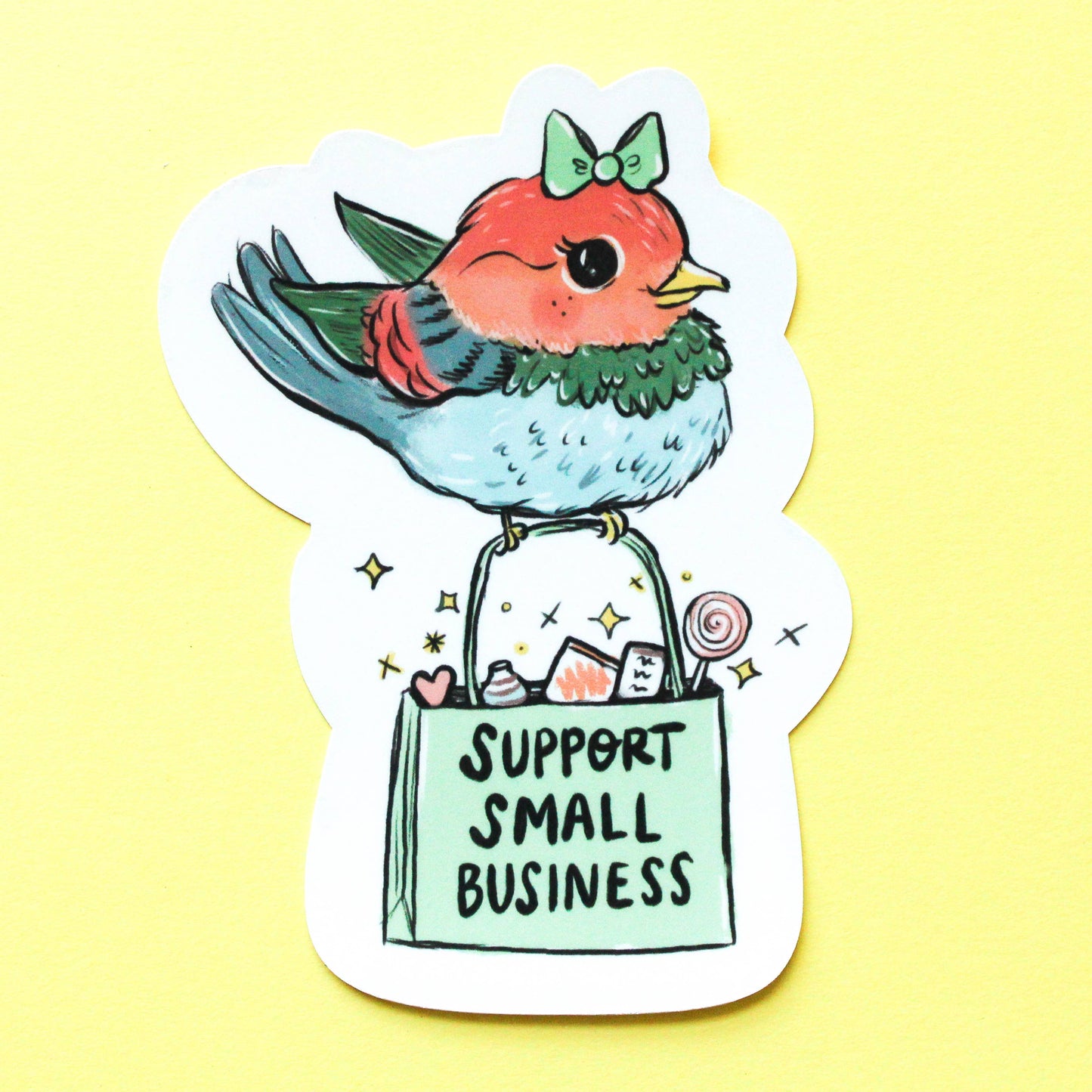 Small Business Bird Sticker
