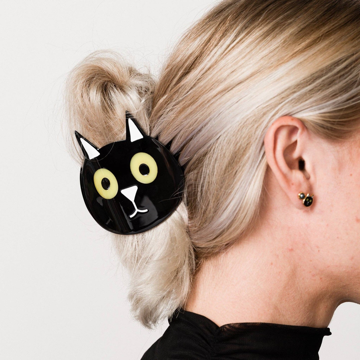 Black Cat Claw Clip