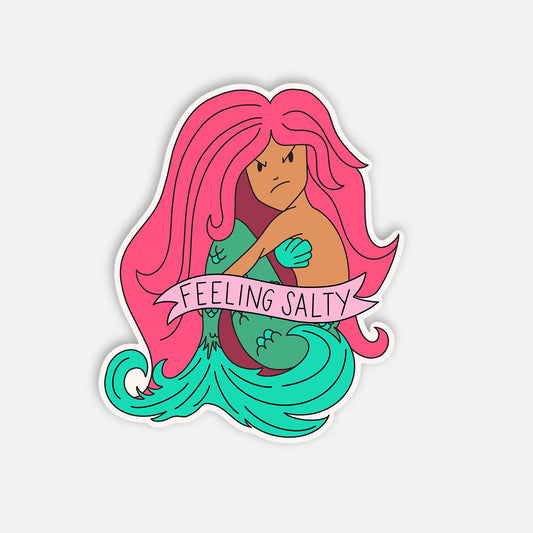 Feeling Salty Mermaid Sticker (Caramel)