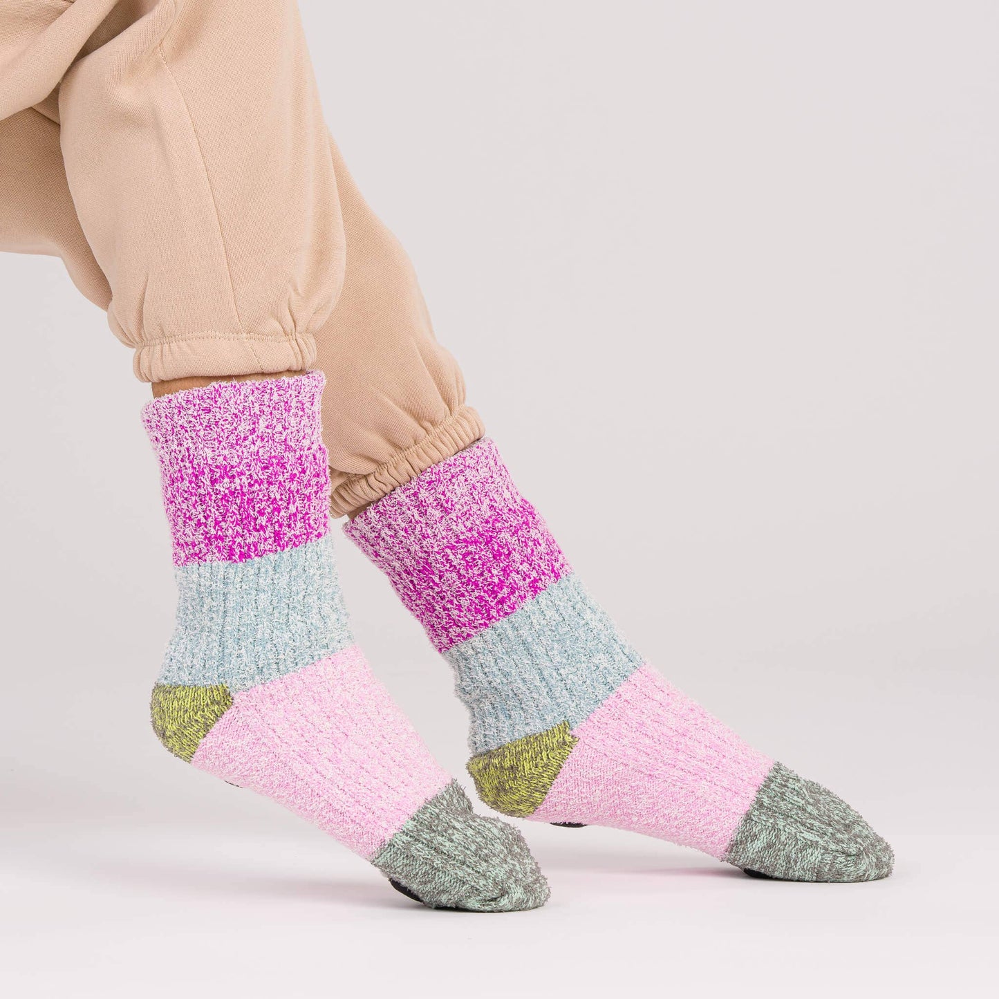 Color Band House Socks (Stone)