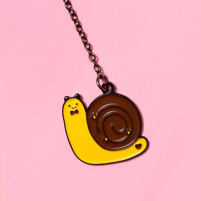 Kawaii Snail Enamel Bookmark