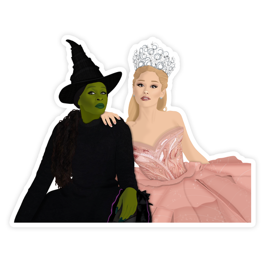 Wicked Elphaba and Glinda Sticker