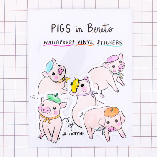 Pigs in Berets Sticker Pack