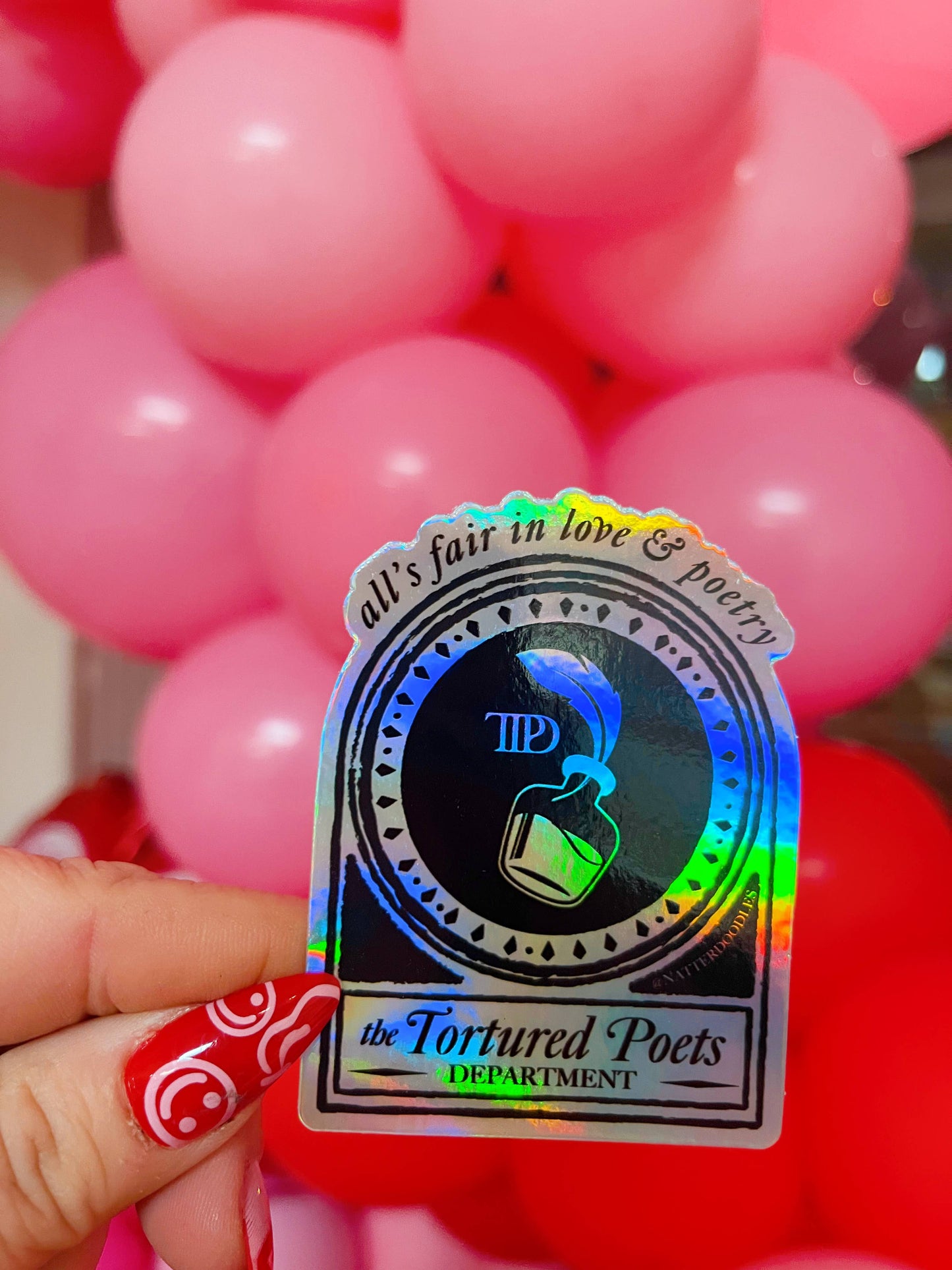 The Tortured Poets Department Taylor Swift Holo Sticker