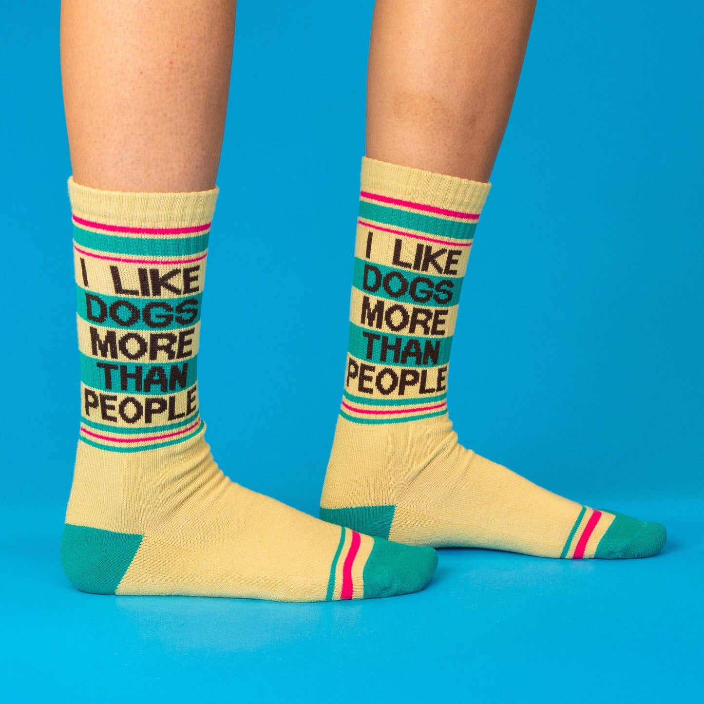 I Like Dogs More Than People Retro Crew Socks