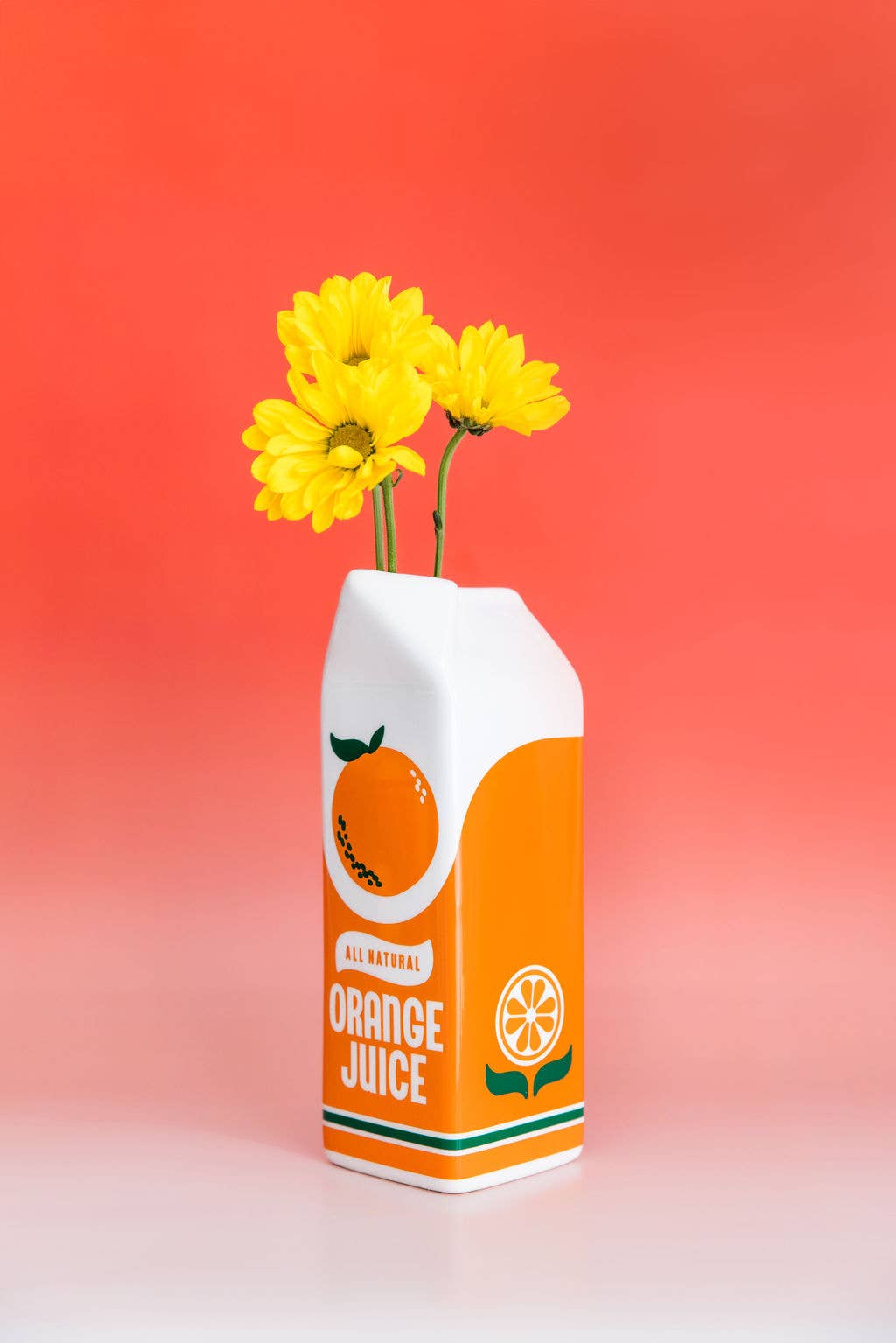 Orange Juice Carton Vase