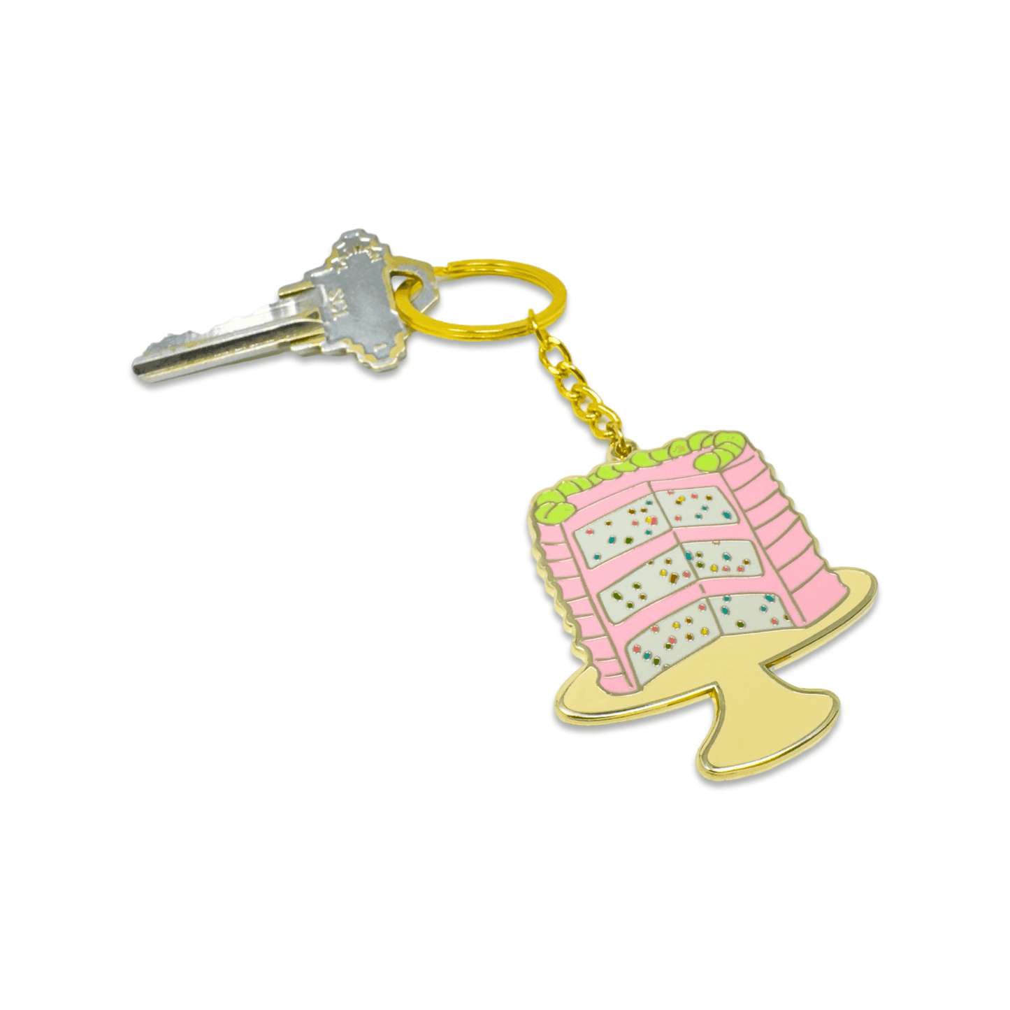 Confetti Cake Keychain