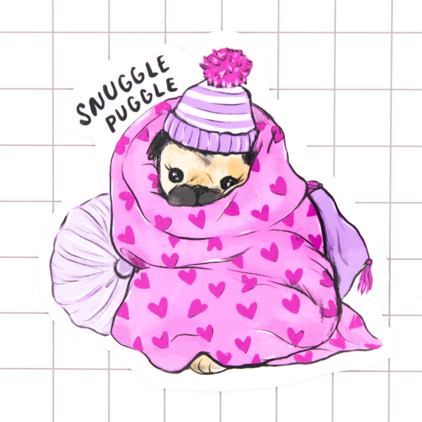 Snuggle Puggle Sticker