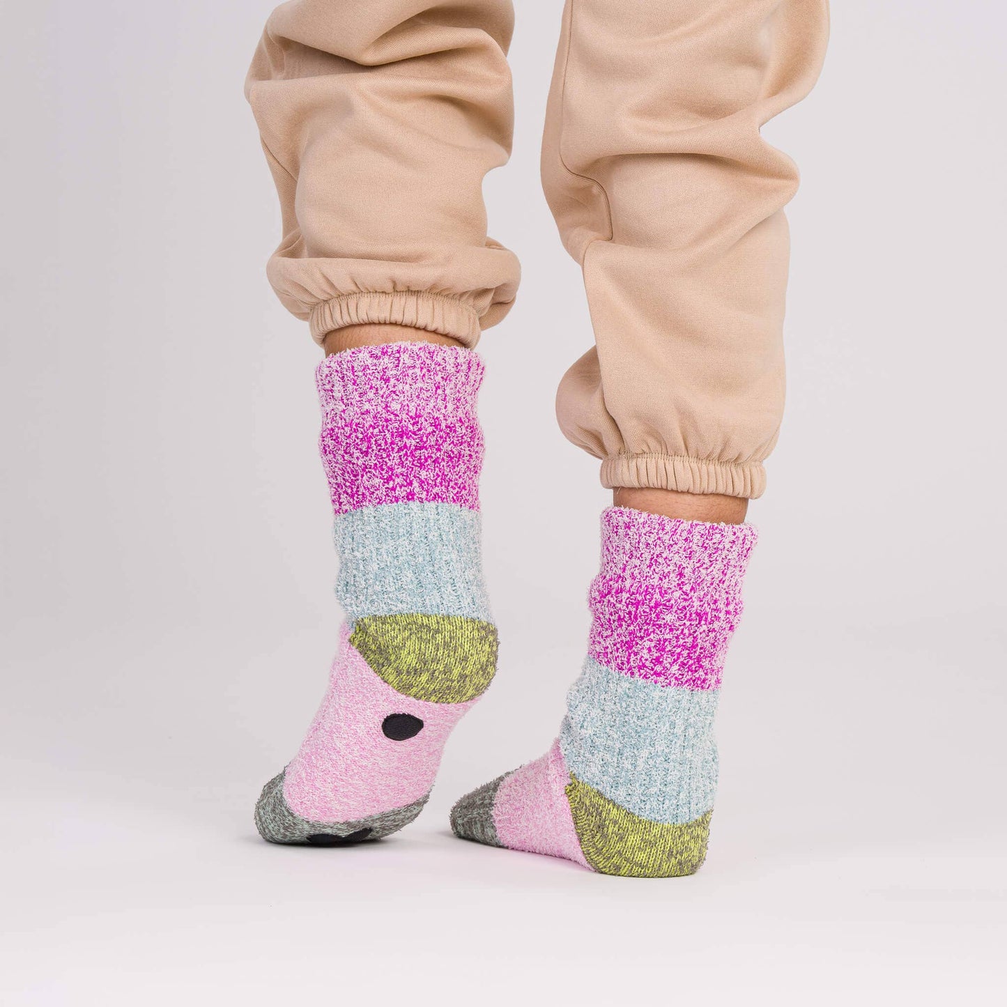 Color Band House Socks (Stone)