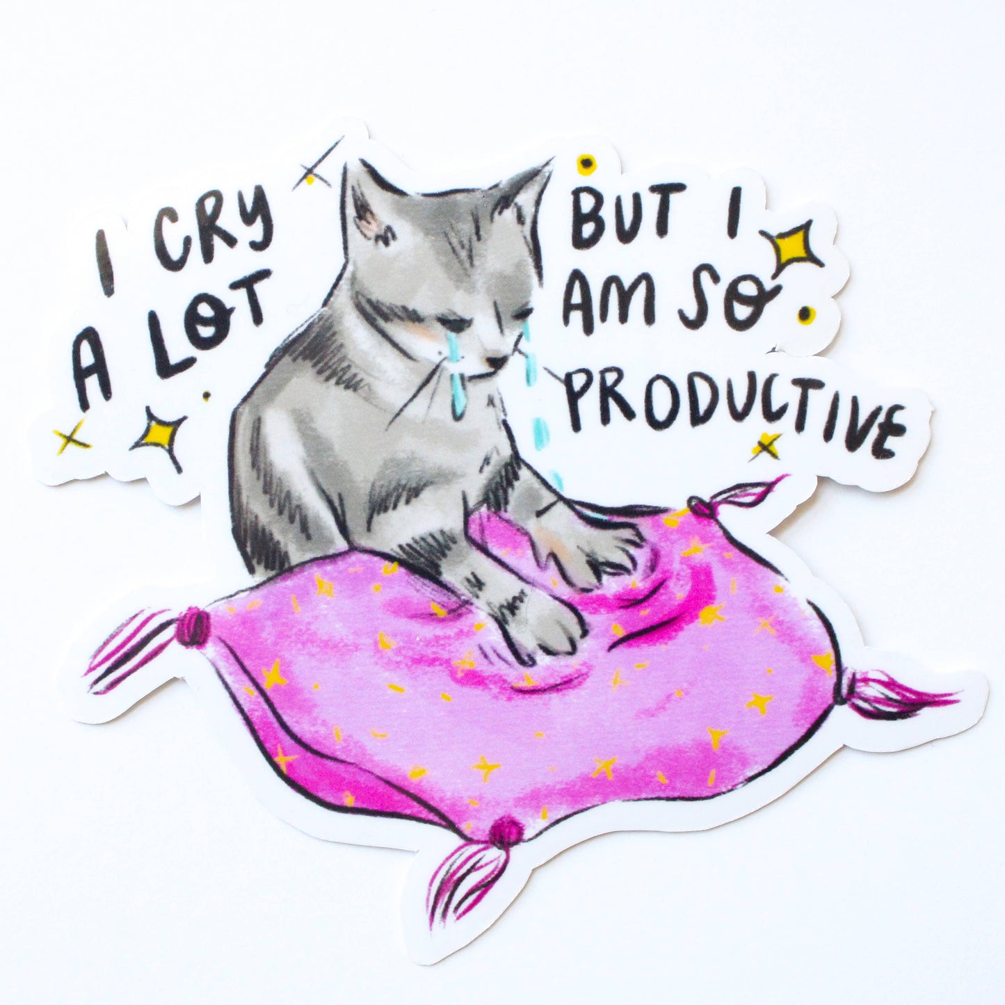 Swiftie Cat “I Cry A Lot” Sticker