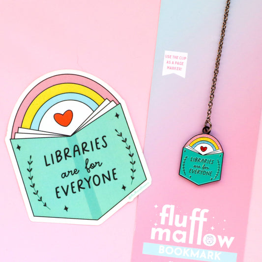 Libraries Are For Everyone Enamel Bookmark