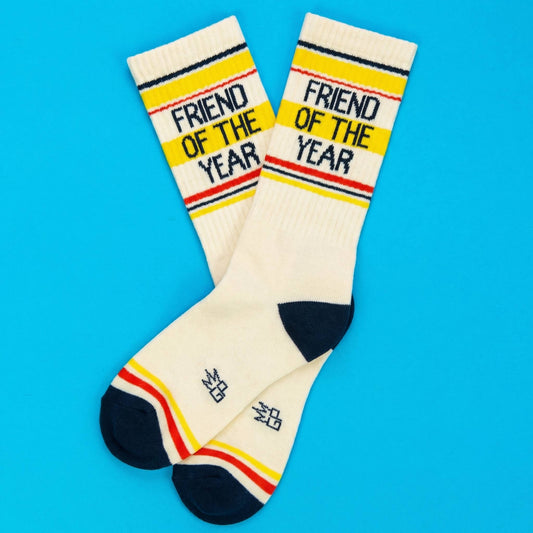 Friend Of The Year Retro Crew Socks