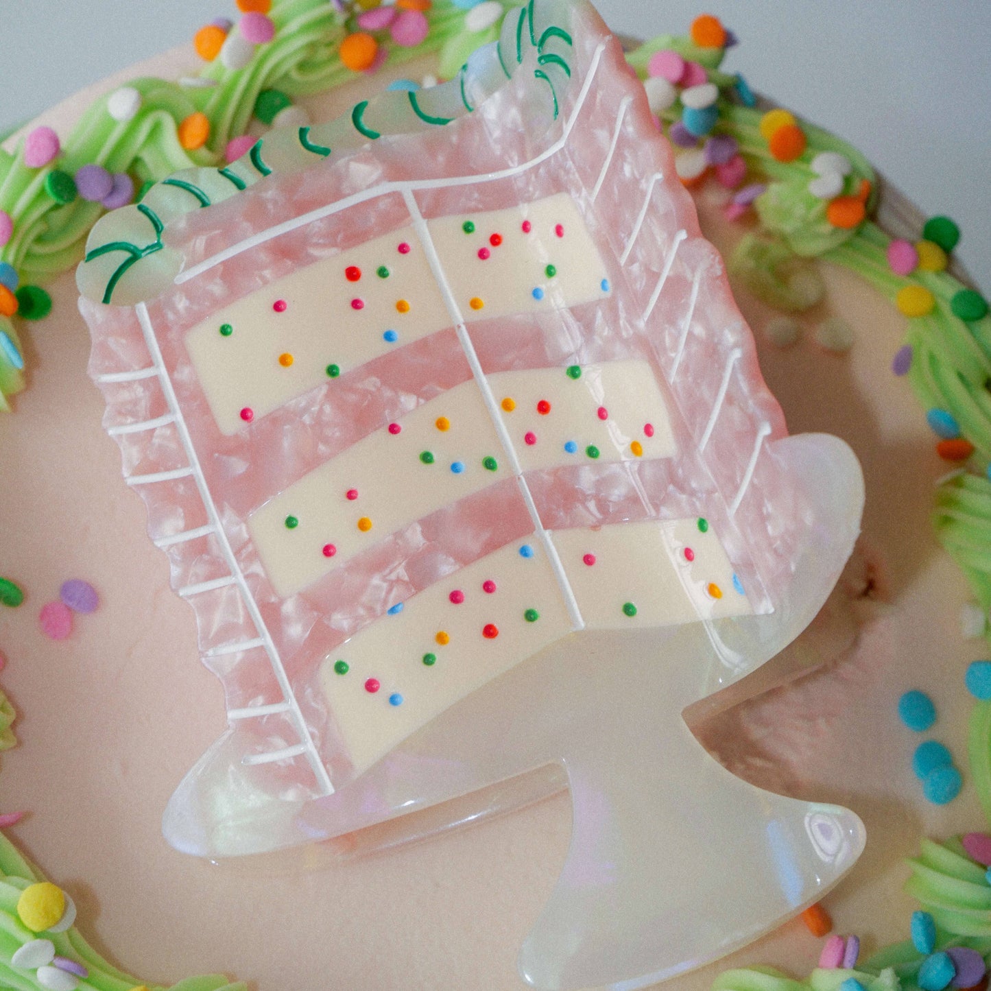 Confetti Cake Hair Claw Clip