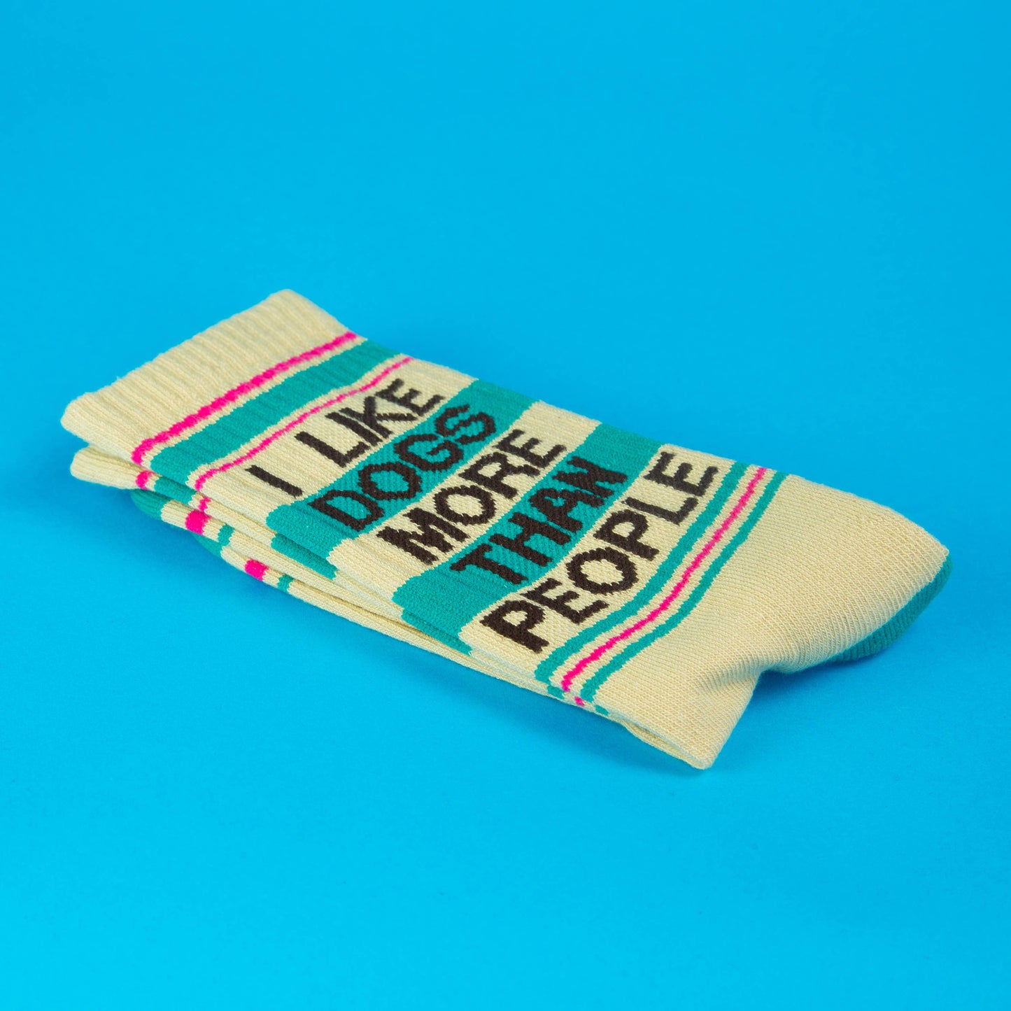 I Like Dogs More Than People Retro Crew Socks