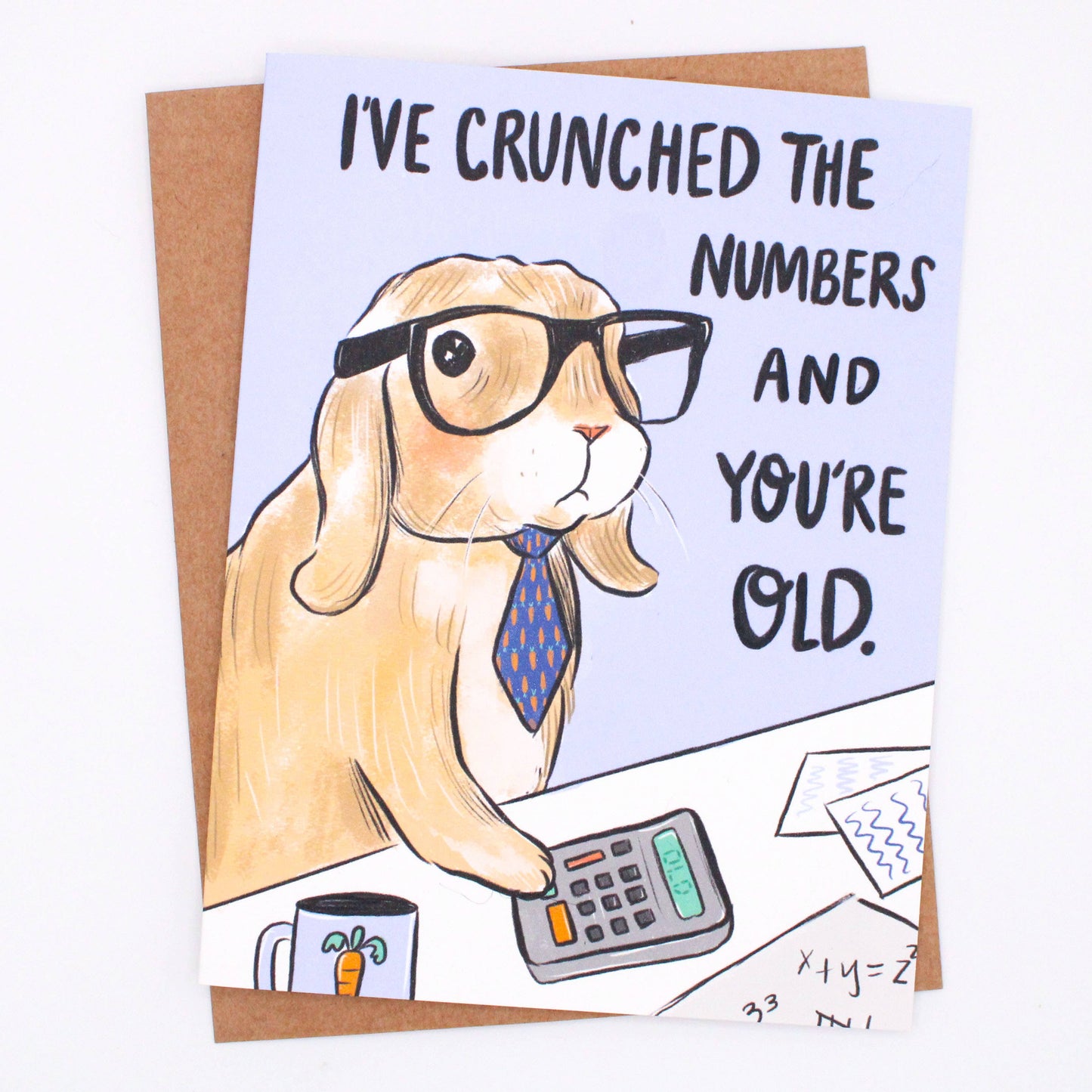 Bunny Accountant Birthday Card