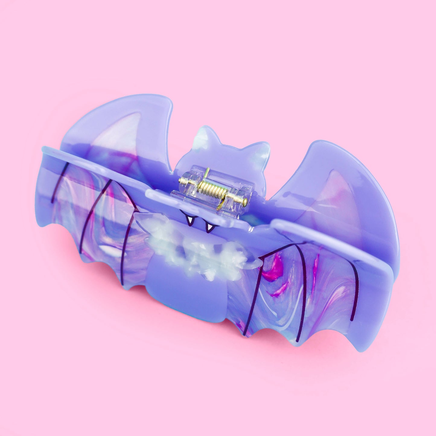 Purple Vampire Bat Claw Clip