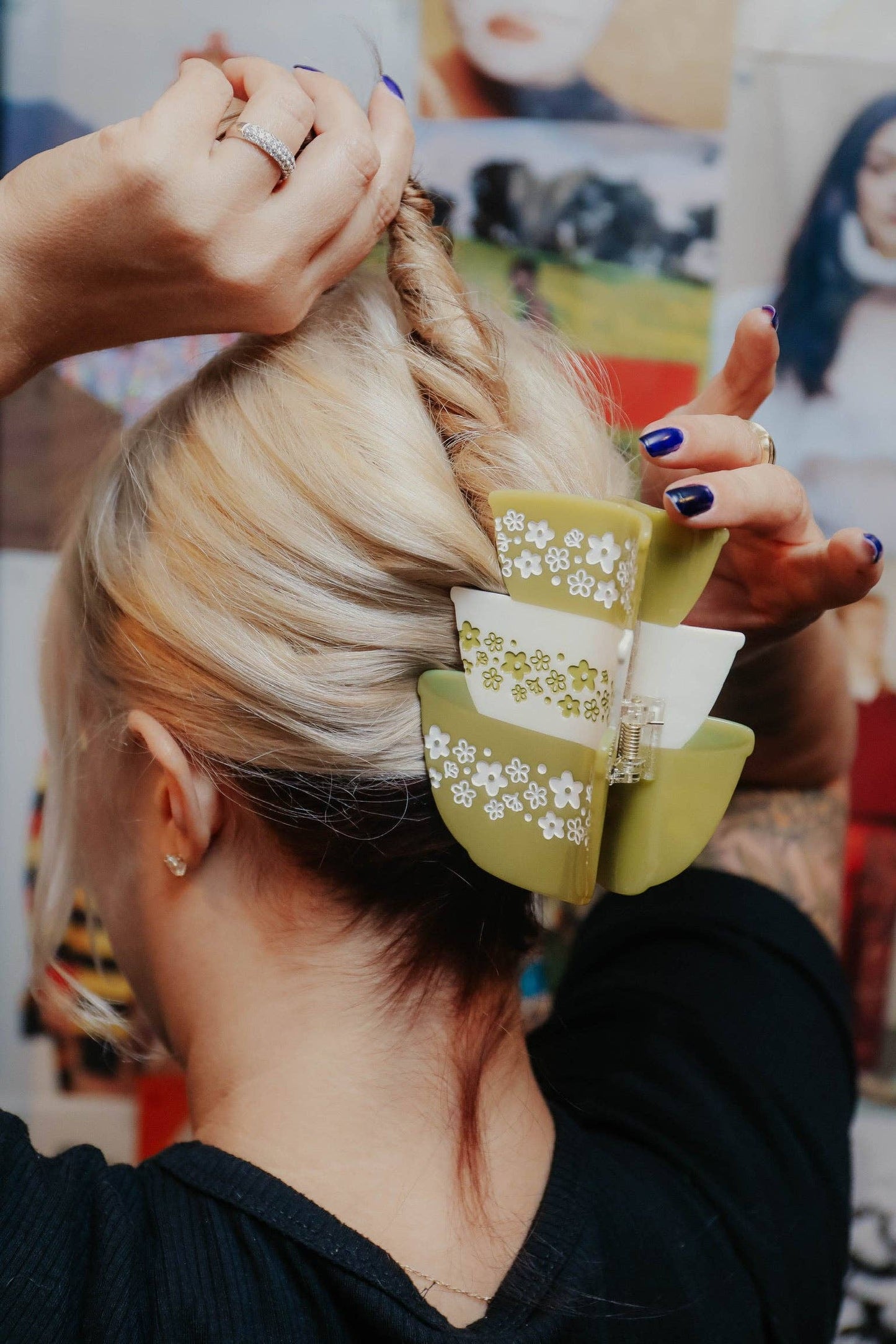 Retro Mixing Bowls Hair Claw