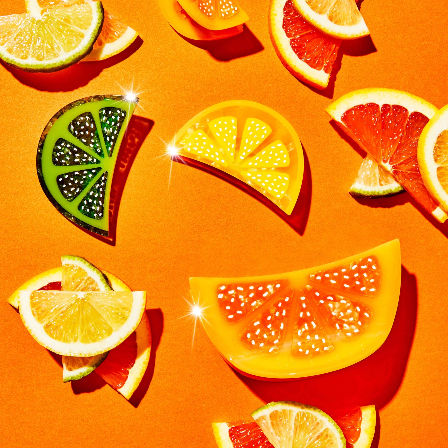 Mini Orange Slice Hair Claw