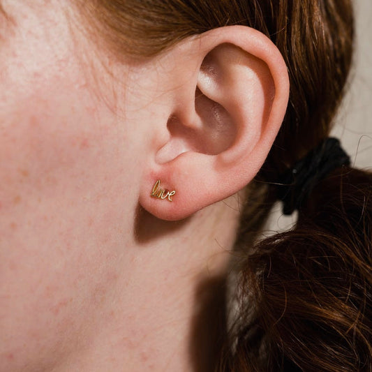 Love Stud Earrings