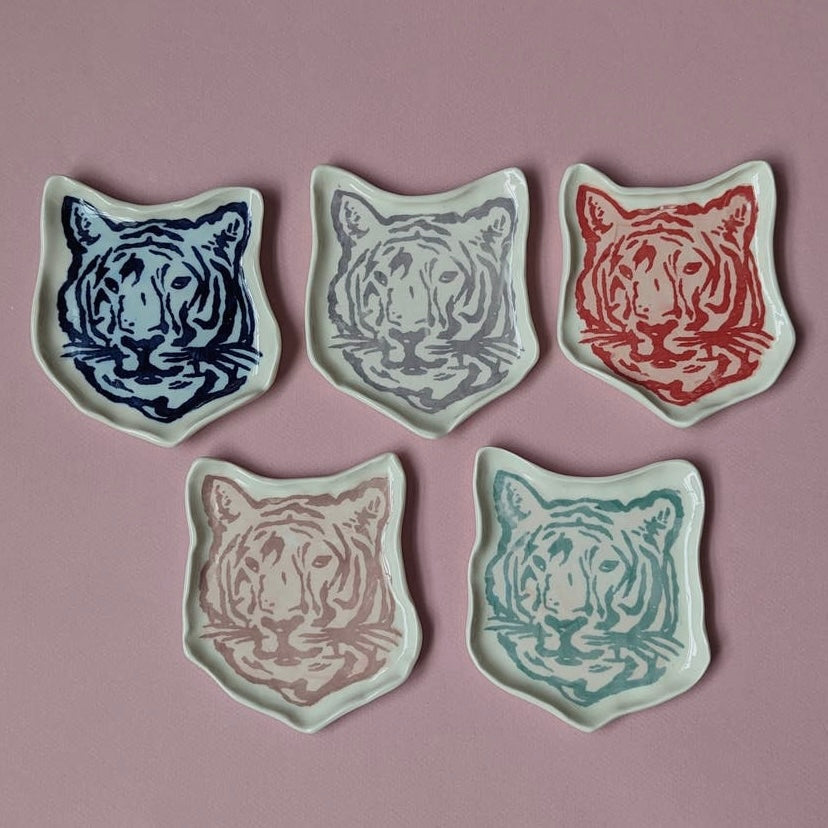 Tiger Trinket Dish (Navy)