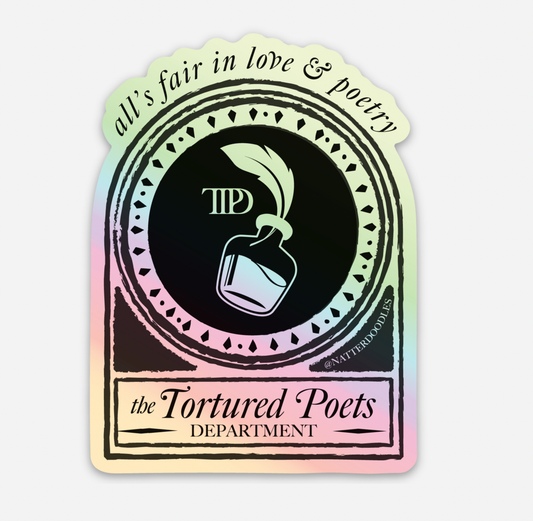 The Tortured Poets Department Taylor Swift Holo Sticker