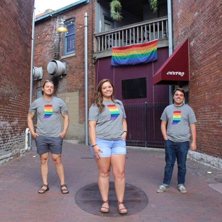 Indiana Rainbow Pride Tee (XS S)
