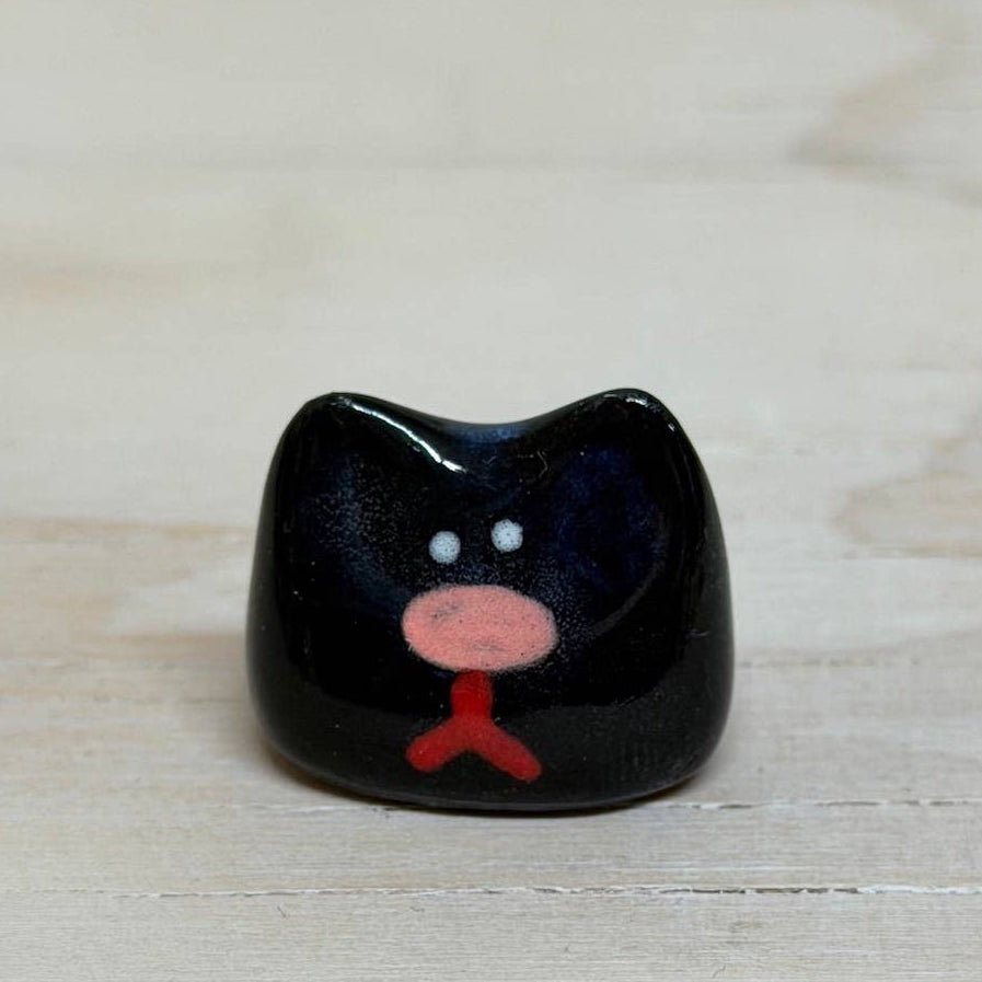 Ceramic Black Cat Desk Pal
