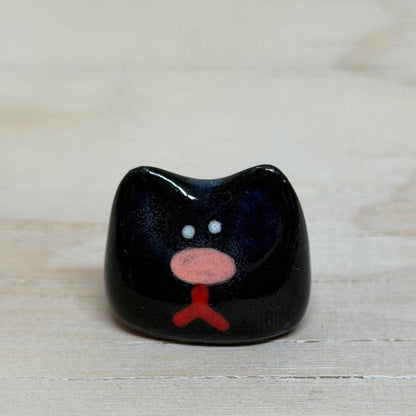 Ceramic Black Cat Desk Pal