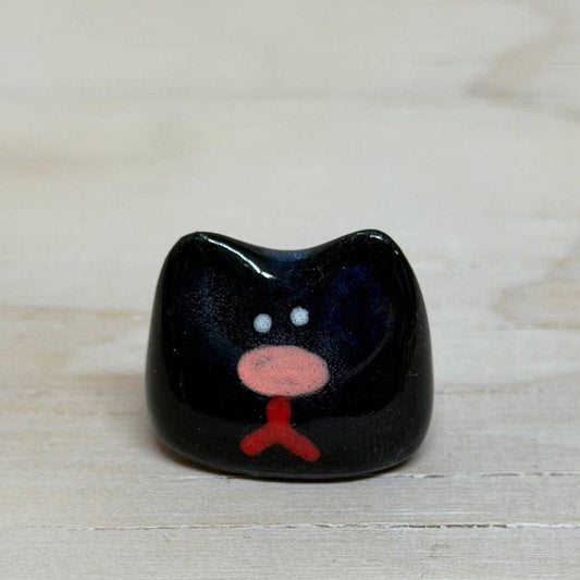 Ceramic Black Cat Desk Pal