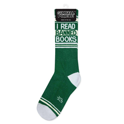 I Read Banned Books Retro Crew Socks
