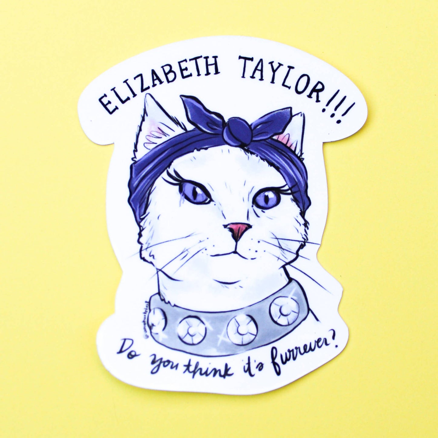 Elizabeth Taylor Swiftie Cat Sticker