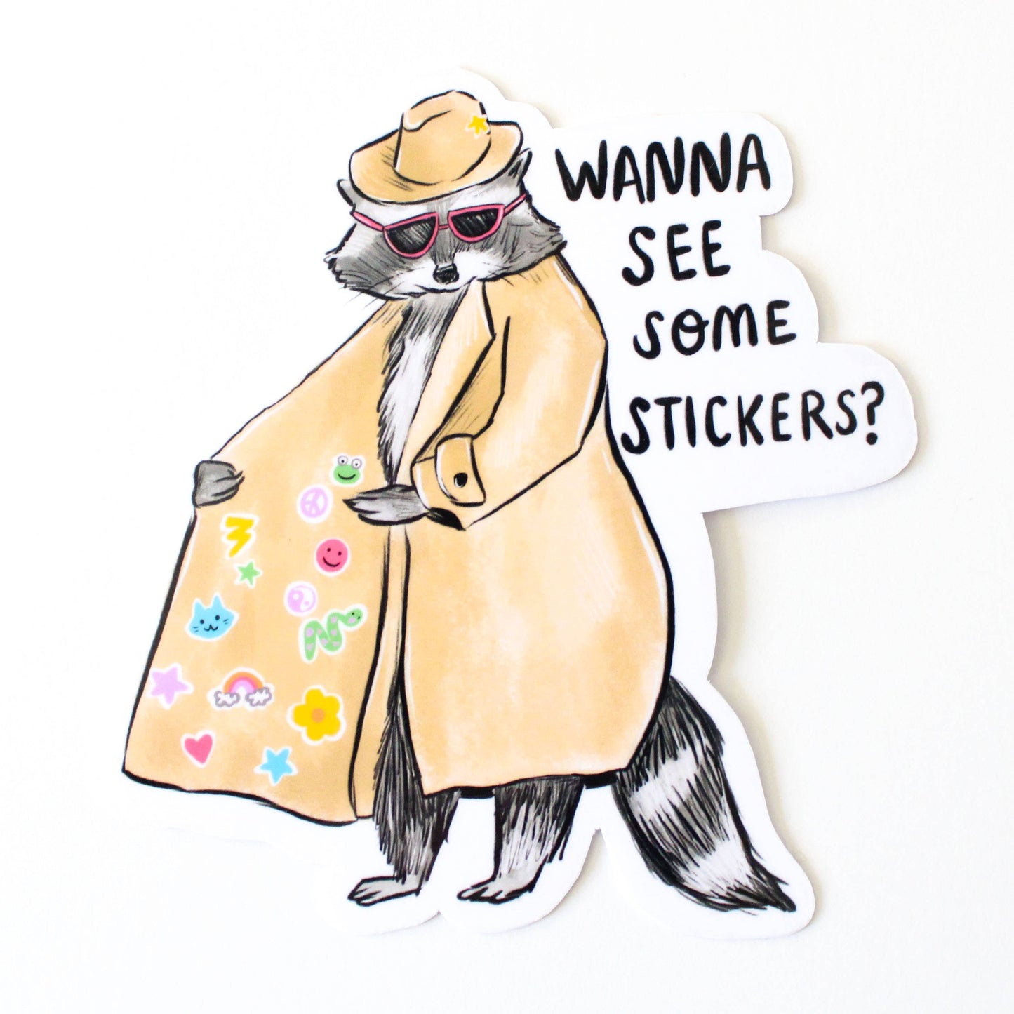 Raccoon Sticker Entrepreneur Sticker