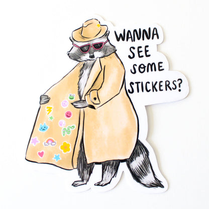 Raccoon Sticker Entrepreneur Sticker