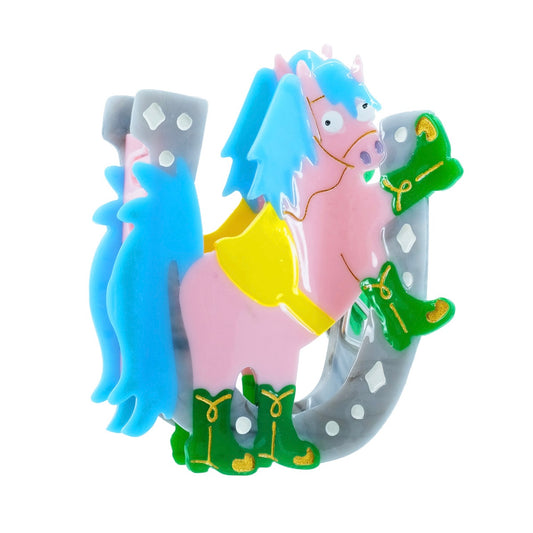 Pink Pony Cowgirl Claw Clip