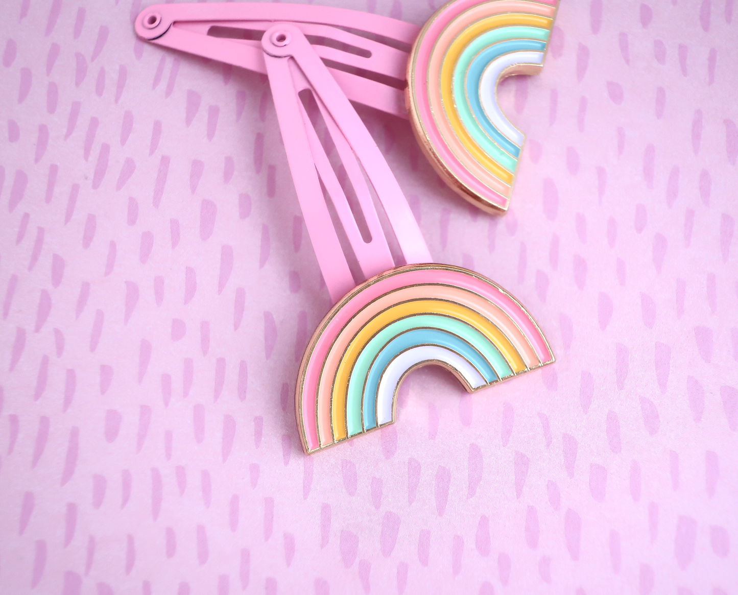 Pastel Rainbow Hair Clip Set