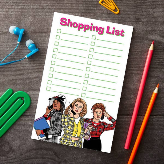 Clueless Shopping List Notepad