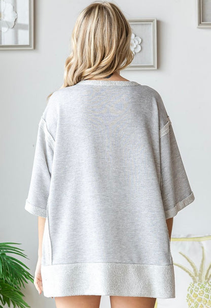 Grey Oversized Cozy Top (L)