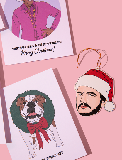 Pedro Pascal Acrylic Christmas Ornament