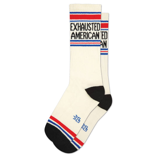 Exhausted American Retro Crew Socks