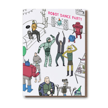 Robot Dance Party Card