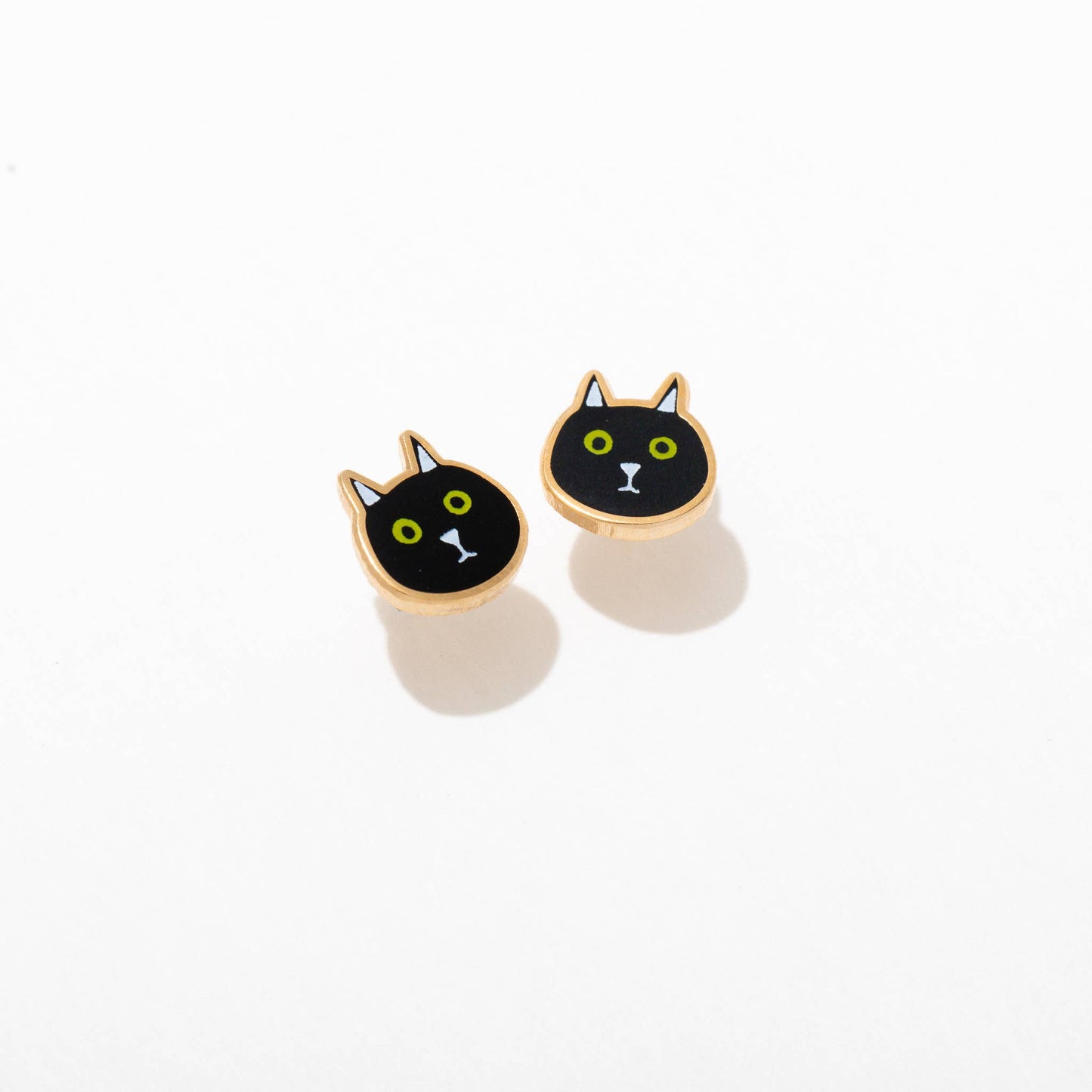 Black Cat Stud Earrings