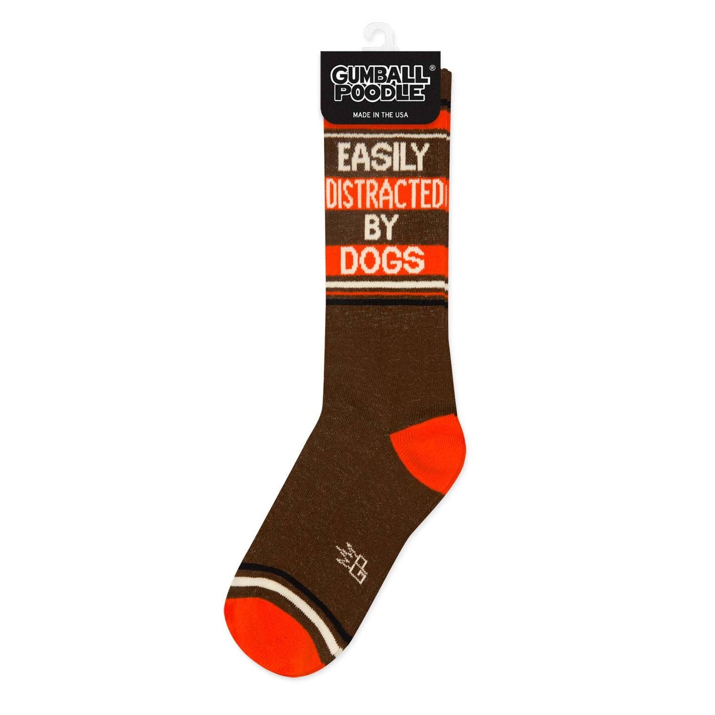 Easily Distracted By Dogs Retro Crew Socks