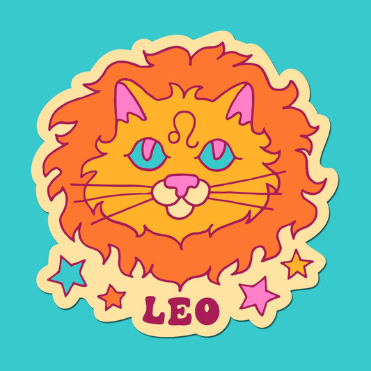 Astrology Cat Sticker: Leo