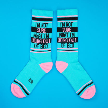 I'm Not Sure What I'm Doing Out Of Bed Gym Crew Socks