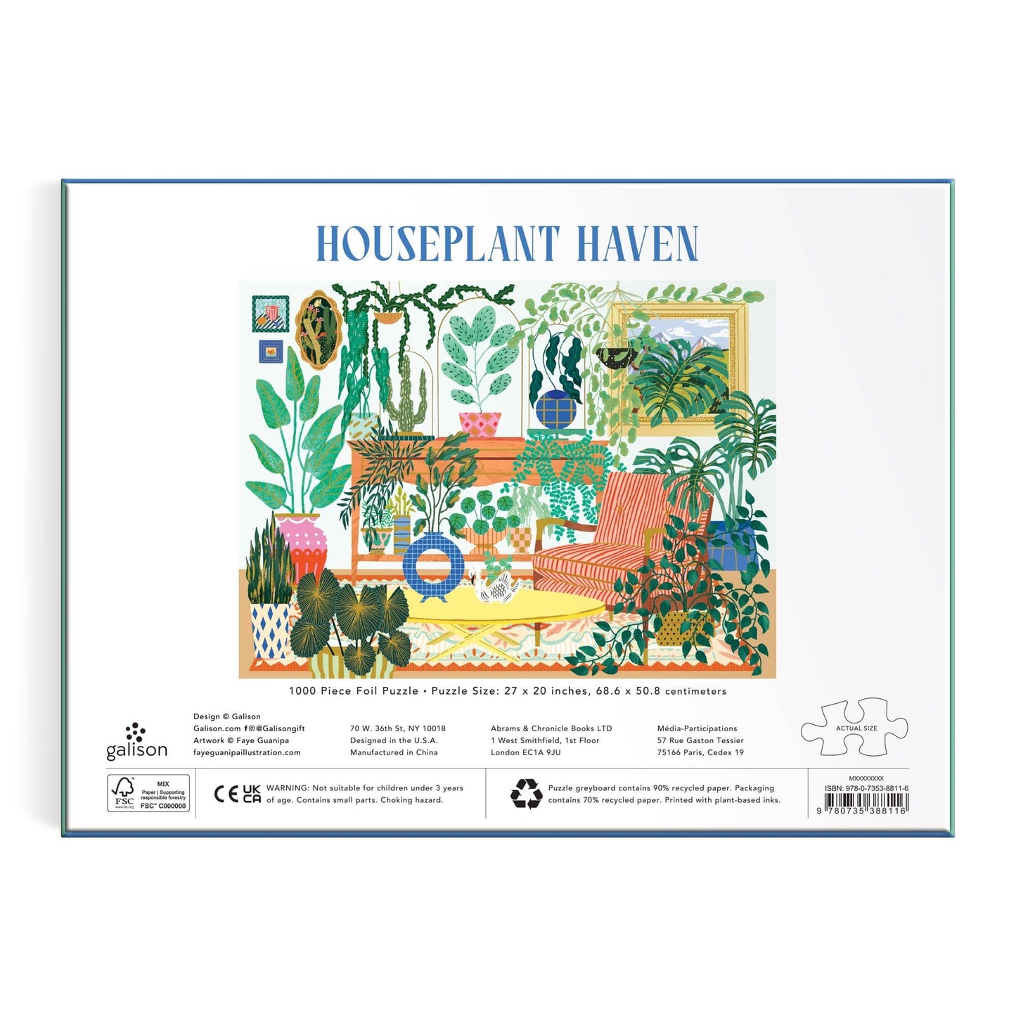 Houseplant Haven 1000 Piece Foil Puzzle