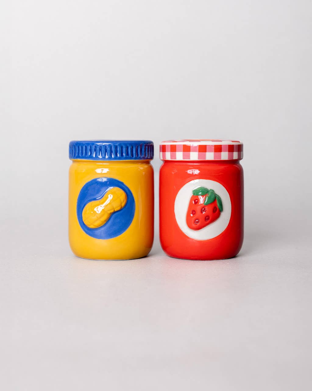 Peanut Butter and Jelly Taper Candle Holder Set