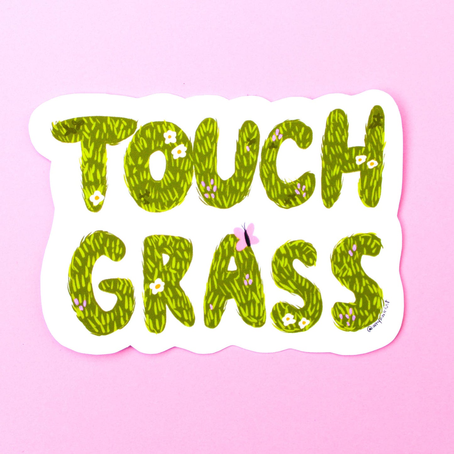 Touch Grass Sticker
