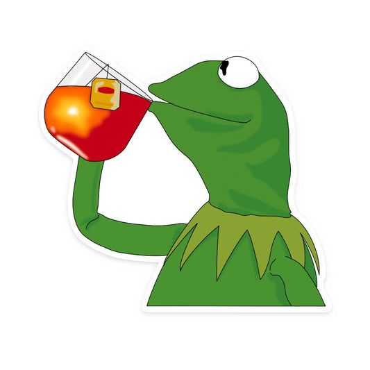 Kermit Sipping Tea Sticker