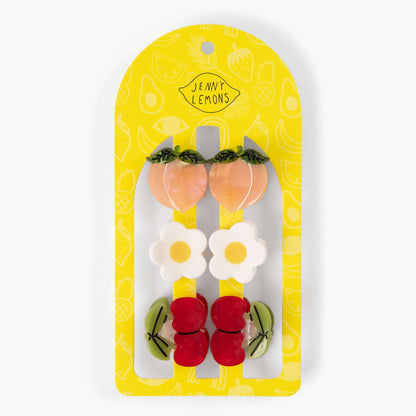 Summer Orchard Mini Claw Clip Set