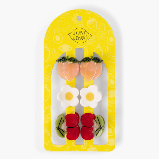 Summer Orchard Mini Claw Clip Set